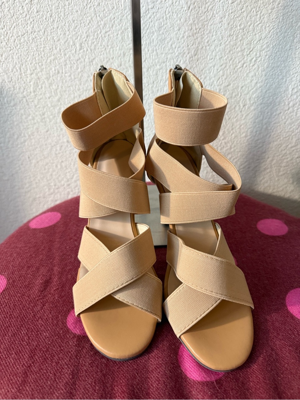 New Unbranded Nude Beige Strappy Stiletto Sandals EU 36 Approx US 6